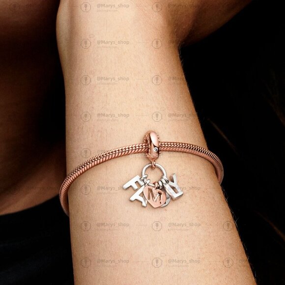 Pandora Family Letters Dangle Charm - Picture 5 of 6